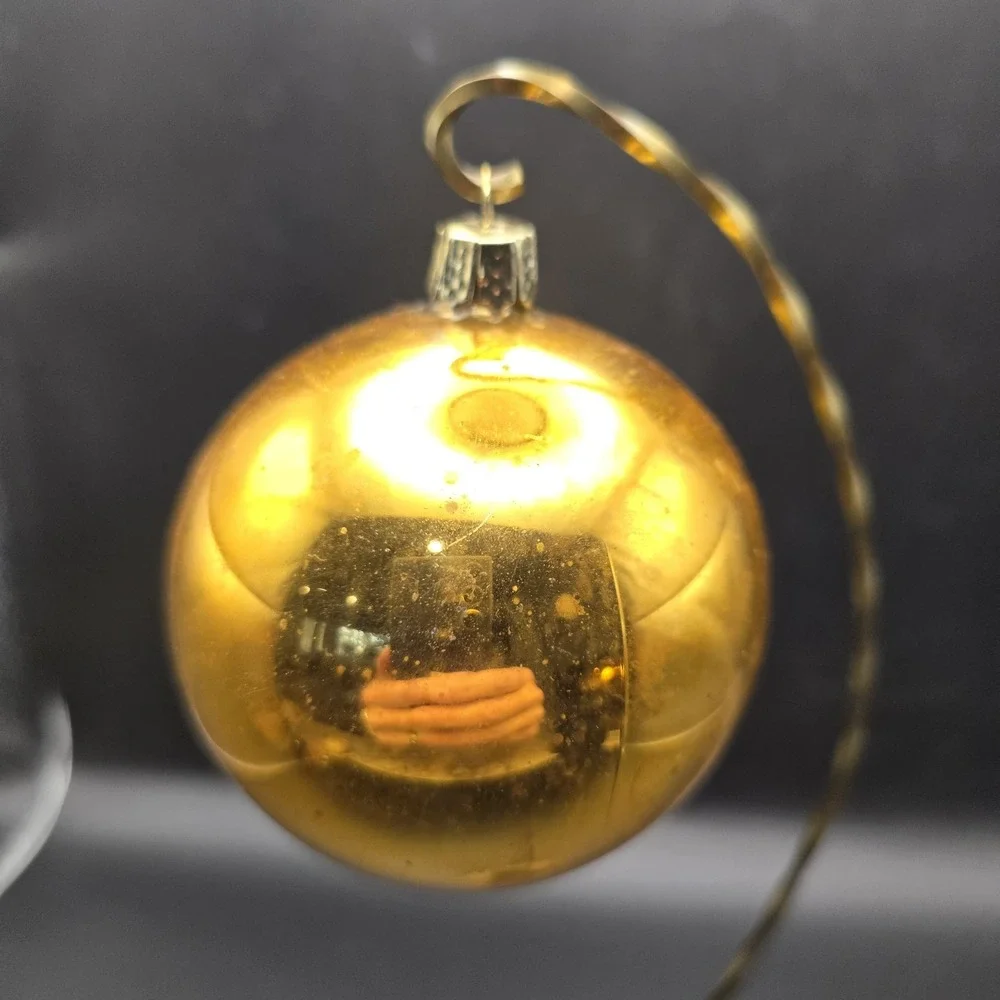 Mixed Lot Of 6 Large Vintage Glass Ornaments‎ 3.5